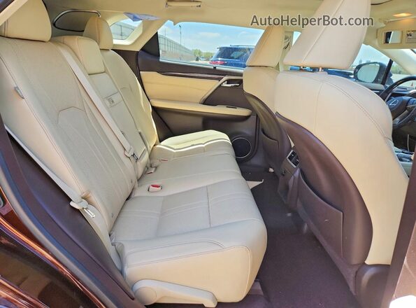 2T2BZMCA9GC020365 2016 LEXUS RX Brown Widok wnętrza z tyłu