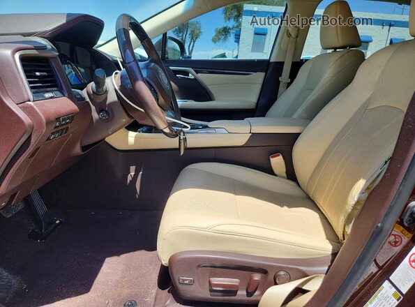 2T2BZMCA9GC020365 2016 LEXUS RX Brown Widok wnętrza z przodu