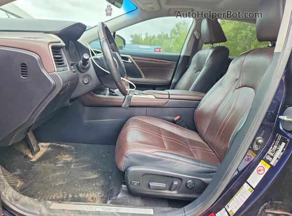 2T2BZMCAXGC020147 2016 LEXUS RX Синий Вид салона спереди