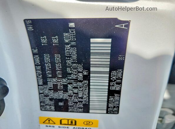 2T2BZMCAXGC031438 2016 LEXUS RX Белый Панорамный вид салона 360°