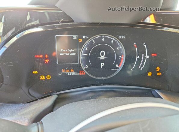 2T2GDCAZ9RC008744 2024 LEXUS NX Black ხელსაწყოთა პანელის ხედი