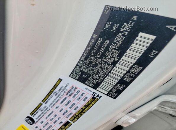 2T2GKCEZ7SC050500 2025 LEXUS NX Белый Вид наклейки с VIN-кодом
