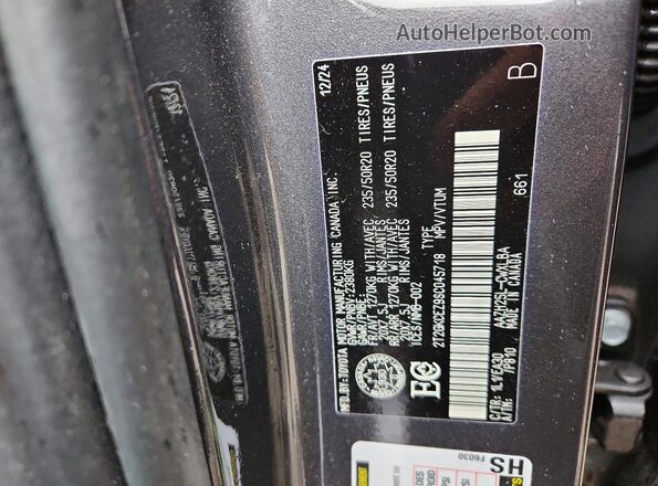2T2GKCEZ9SC045718 2025 LEXUS NX Gray VIN կոդի պիտակի տեսք