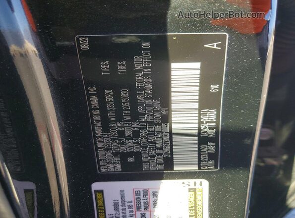 2T2HGCEZ8NC010095 2022 LEXUS NX Black VIN კოდის სტიკერის ხედი