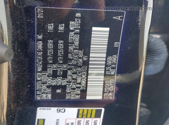 2T2HGMDA3MC061522 2021 LEXUS RX Black Widok naklejki z numerem VIN
