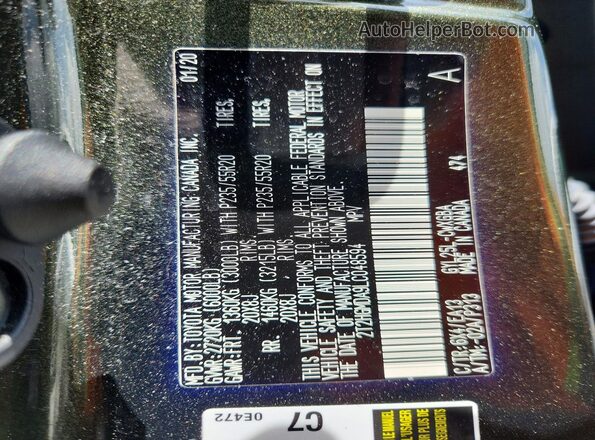 2T2HGMDA9LC048594 2020 LEXUS RX Зеленый Панорамный вид салона 360°
