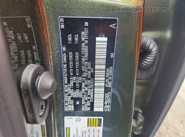 2T2HGMDA9LC053522 2020 LEXUS RX Green სალონის 360-გრადუსიანი ხედი