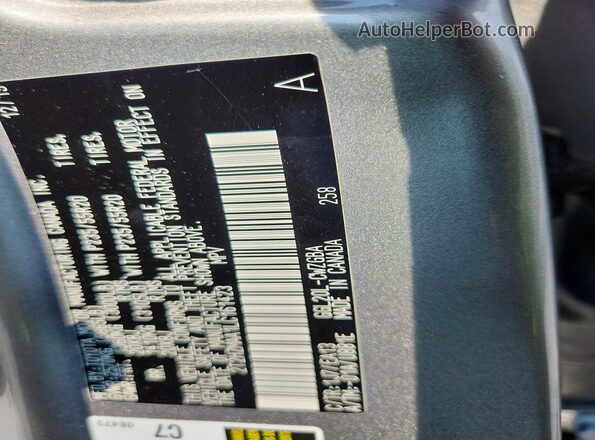 2T2HZMAA1LC161423 2020 LEXUS RX Silver Widok naklejki z numerem VIN