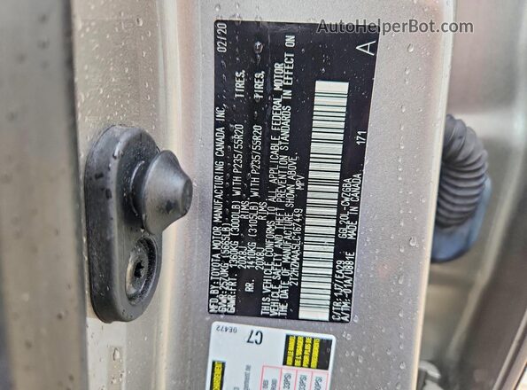 2T2HZMAA5LC167449 2020 LEXUS RX Серебряный Панорамный вид салона 360°