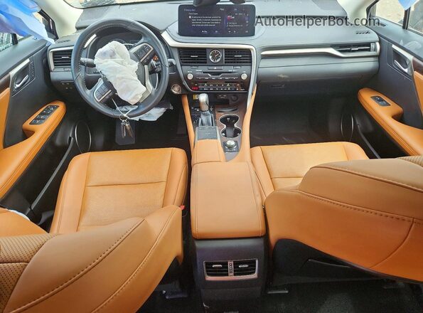 2T2HZMDA3NC341436 2022 LEXUS RX Blue Dashboard view