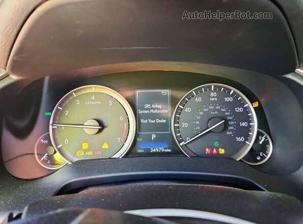 2T2HZMDA7NC312487 2022 LEXUS RX Gray Вид щитка приладів