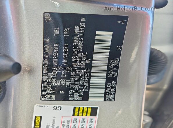2T2HZMDA9MC267423 2021 LEXUS RX Silver Widok komory silnika