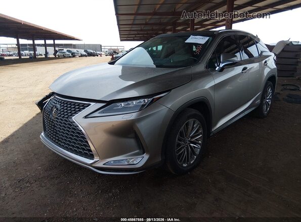 2T2JGMDA8NC087536 2022 LEXUS RX 450H Gray წინა მარცხენა ხედი სამი მეოთხედიდან