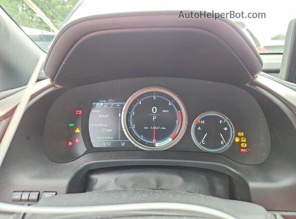 2T2YZMDA1NC355190 2022 LEXUS RX Угольный Вид щитка приборов