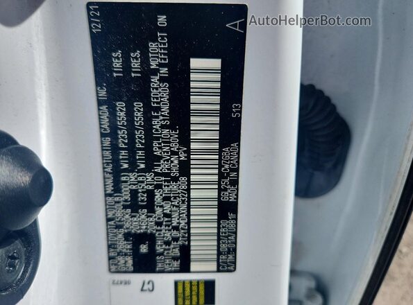 2T2YZMDAXNC327808 2022 LEXUS RX Белый Панорамный вид салона 360°