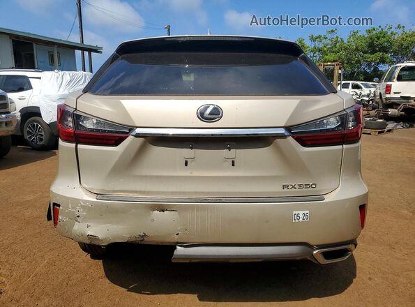 2T2ZZMCA3GC018013 2016 LEXUS RX Beige Вид ззаду