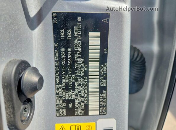 2T2ZZMCA4GC027447 2016 LEXUS RX Silver Սալոնի 360 աստիճան տեսք