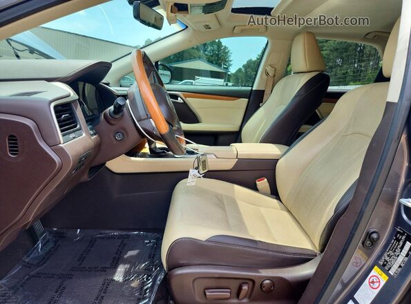 2T2ZZMCAXGC010944 2016 LEXUS RX Серый Вид салона спереди