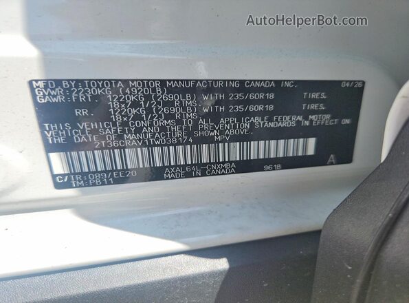 2T36CRAV1TW038174 2026 TOYOTA RAV4 White Widok komory silnika