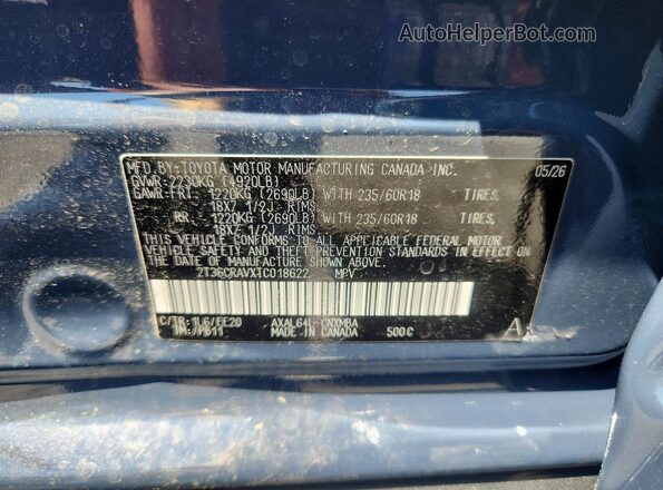 2T36CRAVXTC018622 2026 TOYOTA RAV4 Silver Вид наклейки з VIN-кодом