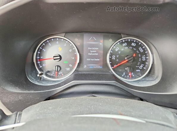 2T3A1RFV0MW211810 2021 TOYOTA RAV4 Burgundy ხელსაწყოთა პანელის ხედი