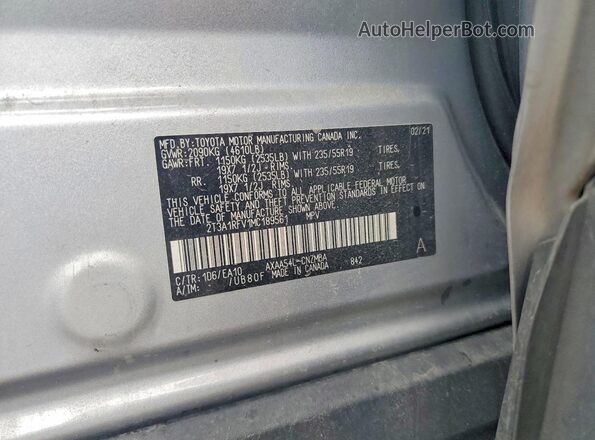 2T3A1RFV1MC189561 2021 TOYOTA RAV4 Silver Widok komory silnika