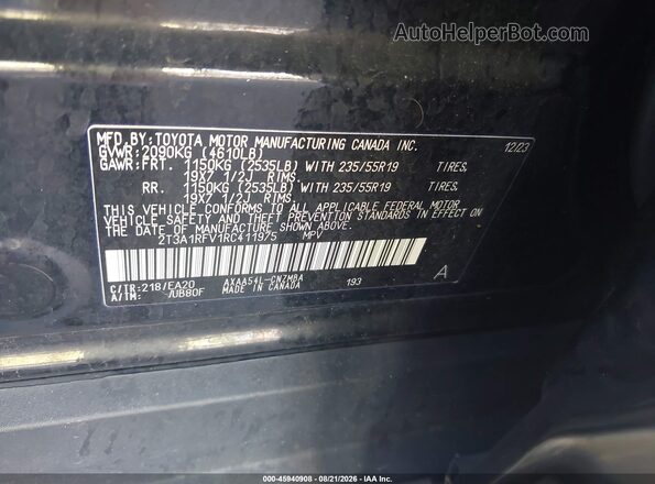 2T3A1RFV1RC411975 2024 TOYOTA RAV4 Black Շարժիչի բաժամունքի տեսք
