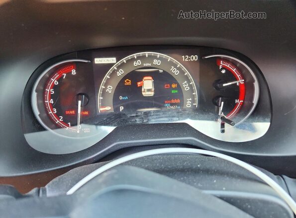2T3A1RFV2RC478701 2024 TOYOTA RAV4 Black ხელსაწყოთა პანელის ხედი