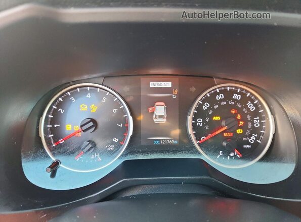 2T3A1RFV4KW076263 2019 TOYOTA RAV4 Red Вид щитка приладів