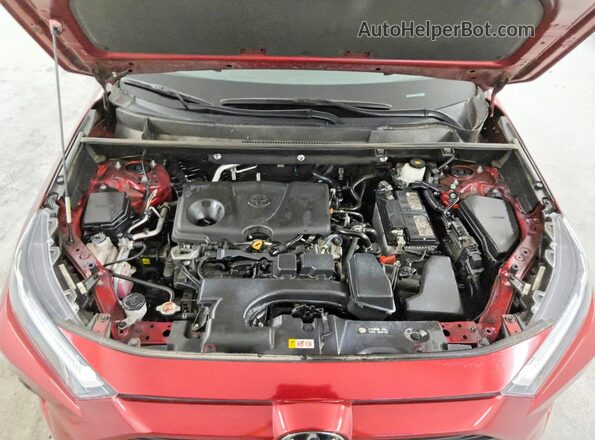 2T3A1RFV7NW293388 2022 TOYOTA RAV4 Burgundy Engine compartment view