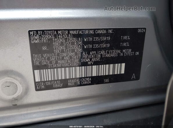 2T3A1RFVXRC459071 2024 TOYOTA RAV4 Silver ძრავის განყოფილების ხედი