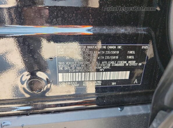 2T3A1RFVXSC504936 2025 TOYOTA RAV4 Black 360 interior view