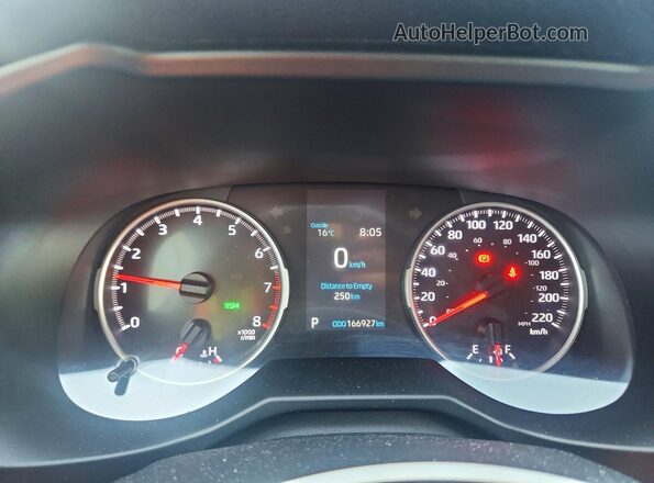 2T3B1RFV2LC063096 2020 TOYOTA RAV4 Gray Instrument cluster view