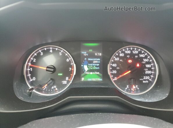 2T3B1RFV7KW048509 2019 TOYOTA RAV4 Black Widok zestawu wskaźników