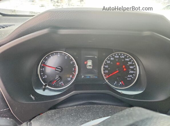 2T3B1RFVXMC242746 2021 TOYOTA RAV4 Silver Instrument cluster view