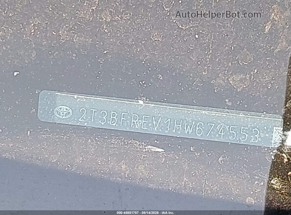 2T3BFREV1HW674553 2017 TOYOTA RAV4 Black 