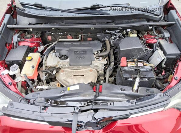 2T3BFREV1JW743988 2018 TOYOTA RAV4 Burgundy Engine compartment view