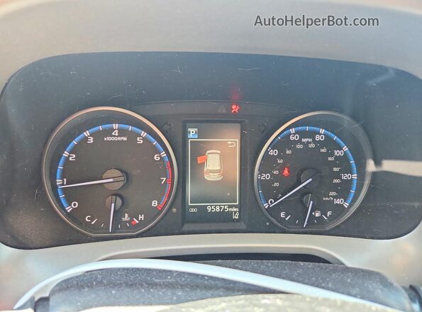 2T3BFREV2JW749914 2018 TOYOTA RAV4 Red Instrument cluster view