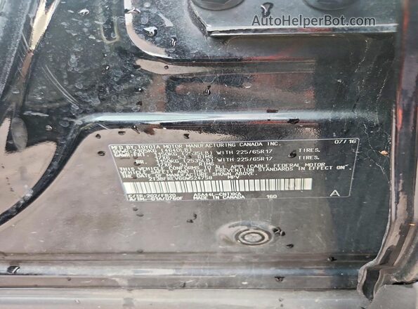 2T3BFREV6GW524758 2016 TOYOTA RAV4 Black Widok komory silnika