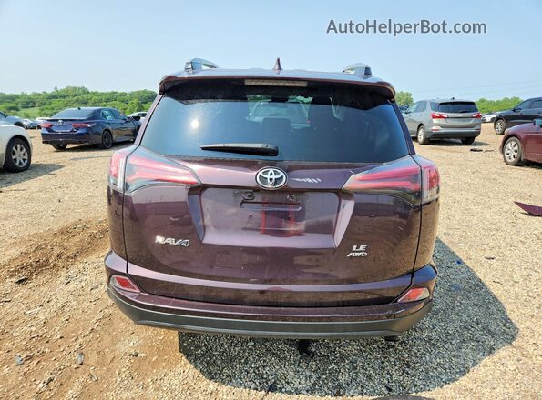 2T3BFREVXJW726543 2018 TOYOTA RAV4 Purple Rear view