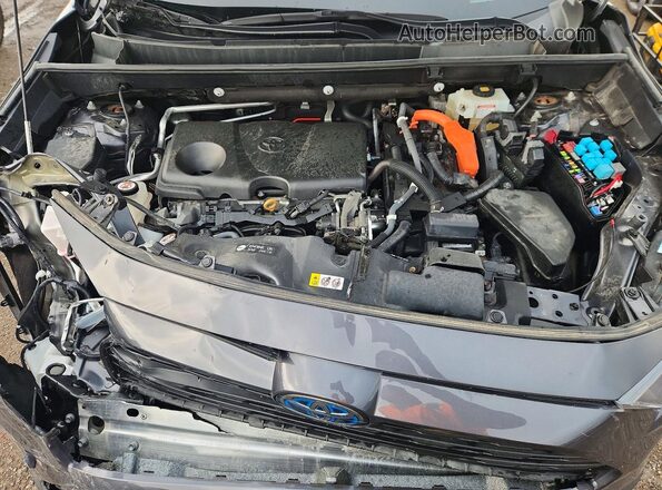2T3BWRFV7KW008142 2019 TOYOTA RAV4 Gray ძრავის განყოფილების ხედი
