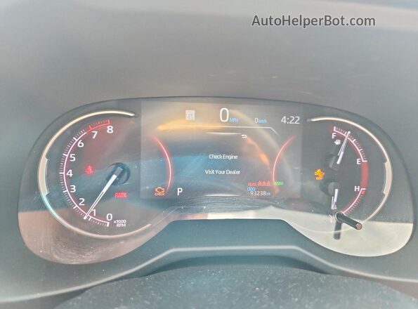 2T3C1RFV1RW307395 2024 TOYOTA RAV4 Blue Instrument cluster view