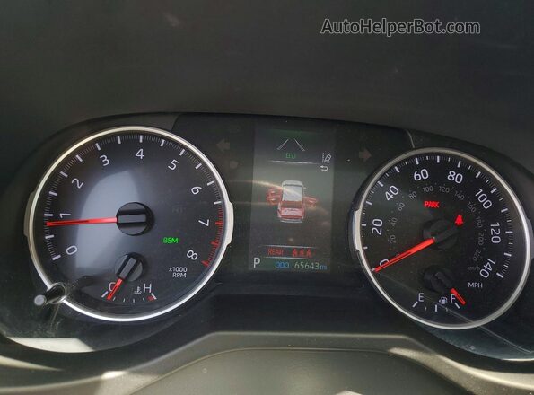 2T3C1RFV2KC015875 2019 TOYOTA RAV4 White Vista del cuadro de instrumentos
