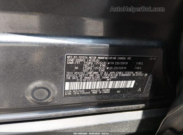 2T3C1RFV2LC039143 2020 TOYOTA RAV4 Gray Widok komory silnika