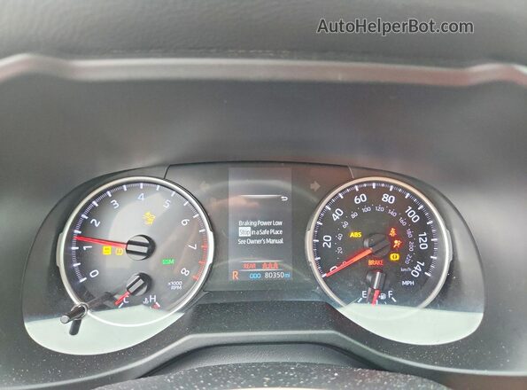 2T3C1RFV3KW026558 2019 TOYOTA RAV4 White ხელსაწყოთა პანელის ხედი