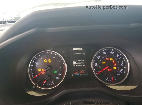 2T3C1RFV3KW034174 2019 TOYOTA RAV4 Gray Вид щитка приладів