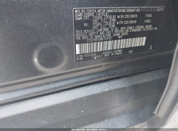 2T3C1RFV3MC114157 2021 TOYOTA RAV4 Silver Vista del compartimento del motor