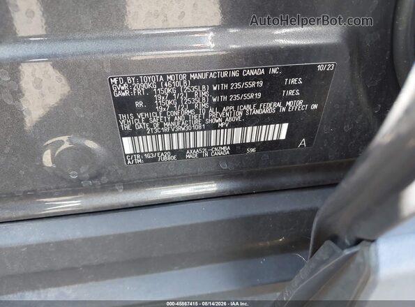 2T3C1RFV3RW301081 2024 TOYOTA RAV4 Gray ძრავის განყოფილების ხედი