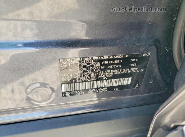 2T3C1RFV7PW254053 2023 TOYOTA RAV4 Серый Вид наклейки с VIN-кодом