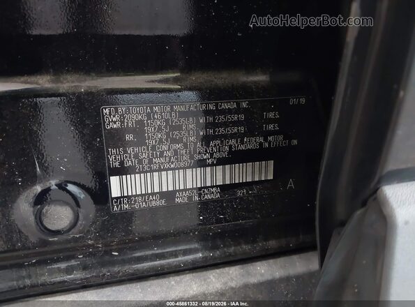 2T3C1RFVXKW008977 2019 TOYOTA RAV4 Black Вид підкапотного простору